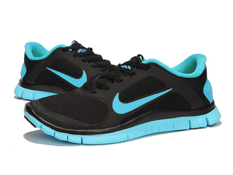 Hot Nike Free4.0 Men Shoes Deepskyblue/ Black
